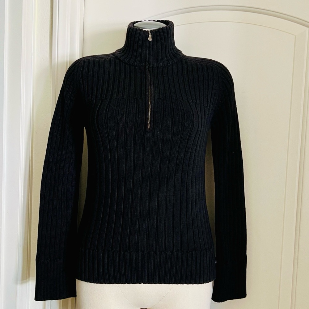 Calvin Klein / Black~Cotton Sweater / Vintage - Picture 2 of 9